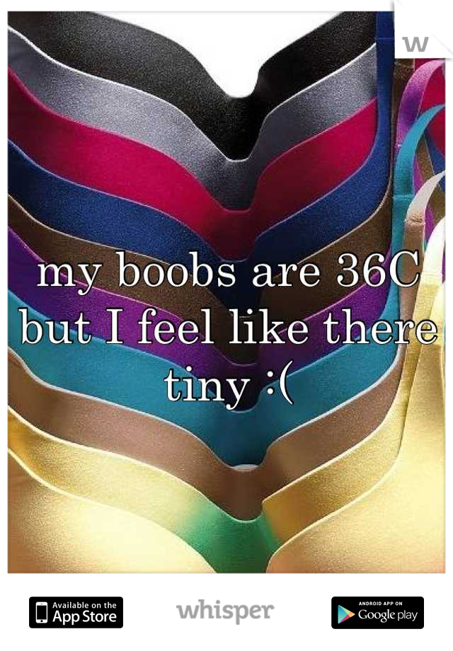 my boobs are 36C but I feel like there tiny :(