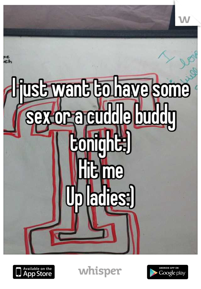 I just want to have some sex or a cuddle buddy tonight:)
Hit me
Up ladies:)