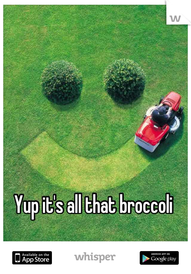 Yup it's all that broccoli 