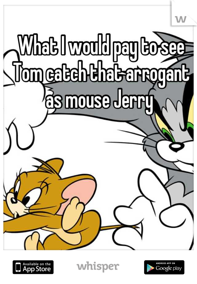 What I would pay to see Tom catch that arrogant as mouse Jerry 
