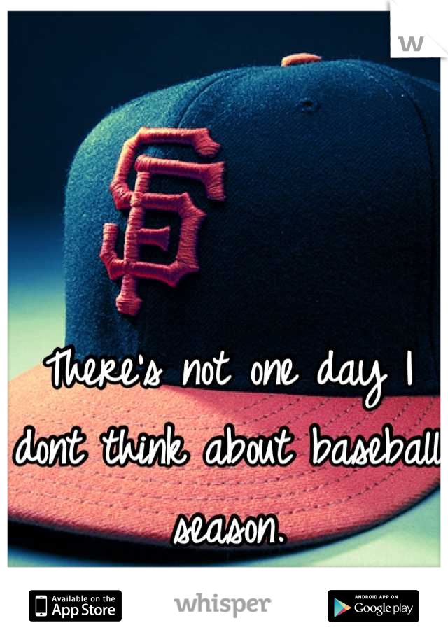 There's not one day I dont think about baseball season.