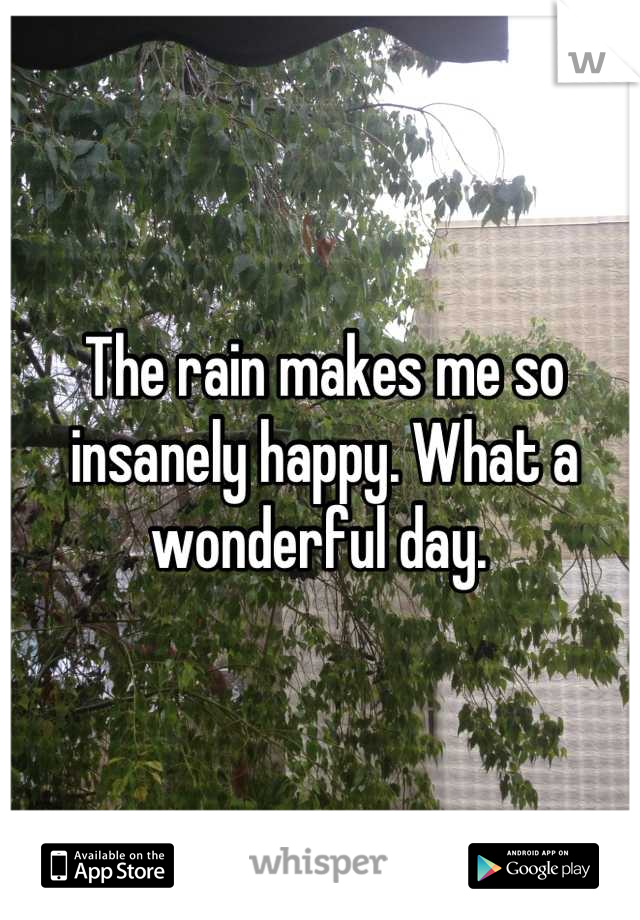 The rain makes me so insanely happy. What a wonderful day. 