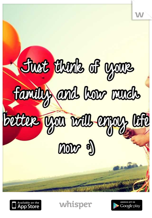 Just think of your family and how much better you will enjoy life now :)