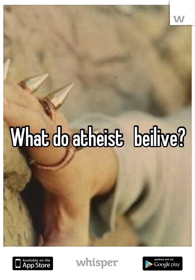 What do atheist   beilive?