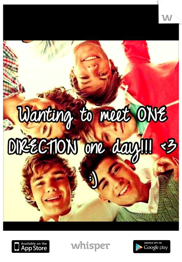 Wanting to meet ONE DIRECTION one day!!! <3 :)