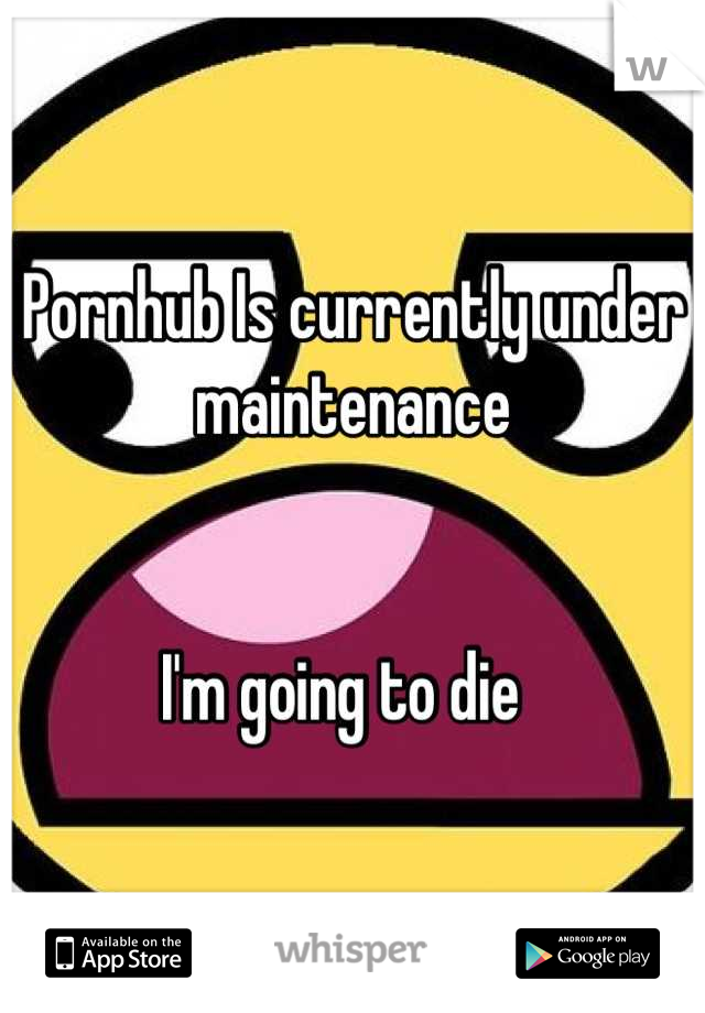 Pornhub Is currently under maintenance


I'm going to die  