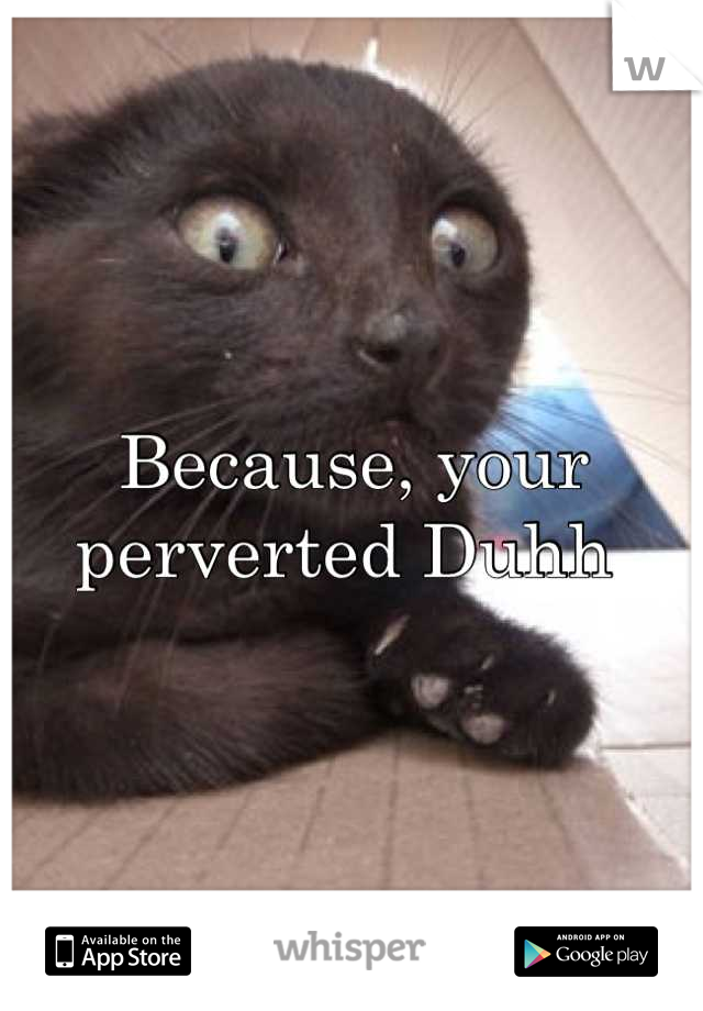 Because, your perverted Duhh 