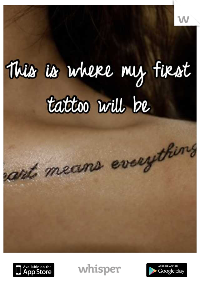 This is where my first tattoo will be