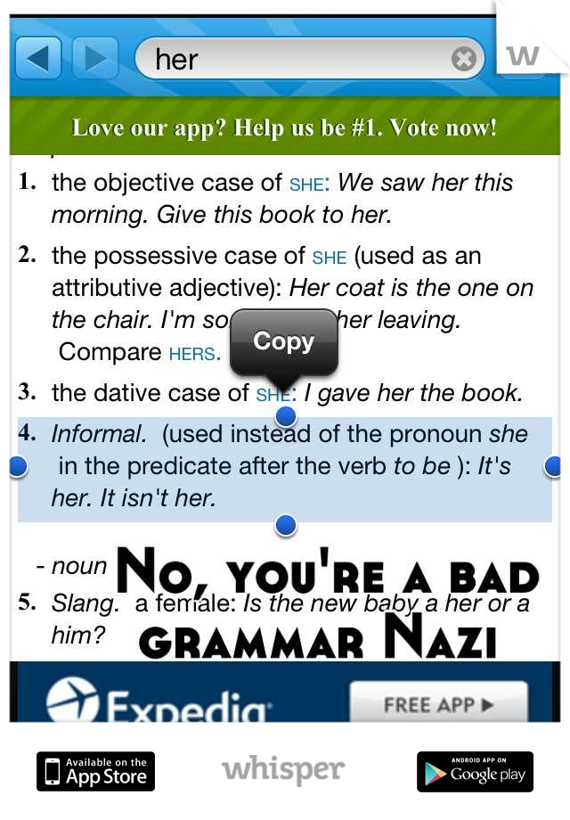 No, you're a bad 
grammar Nazi 