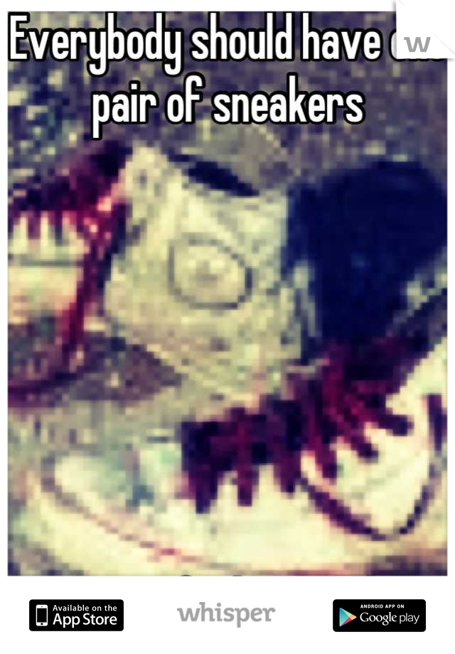 Everybody should have one pair of sneakers







Just to fuck around in