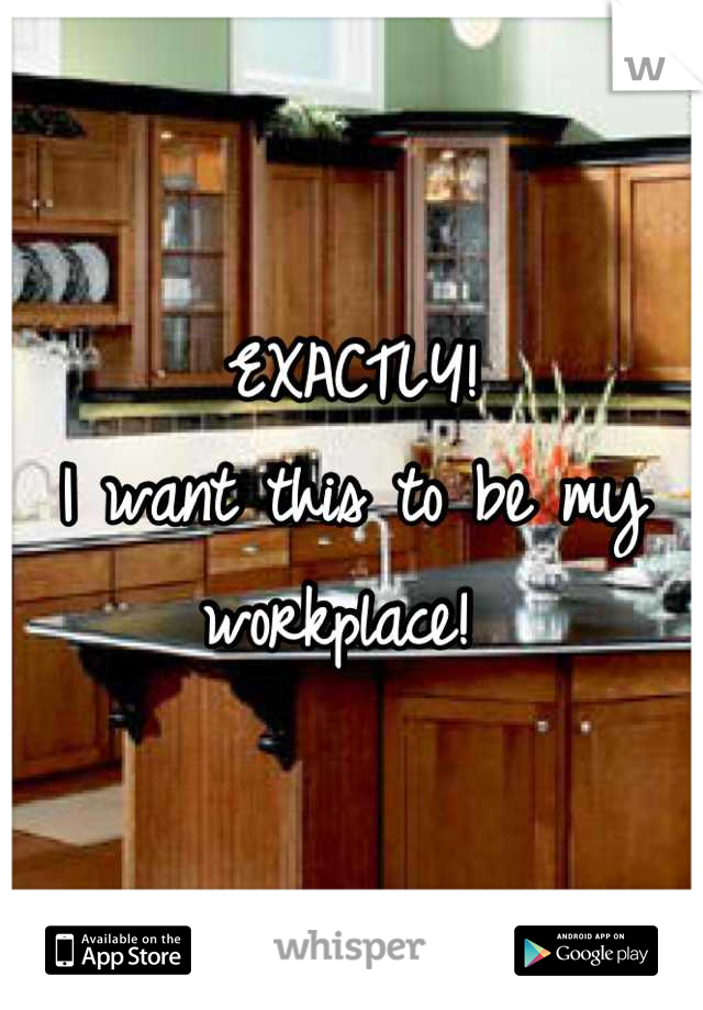 EXACTLY! 
I want this to be my workplace! 