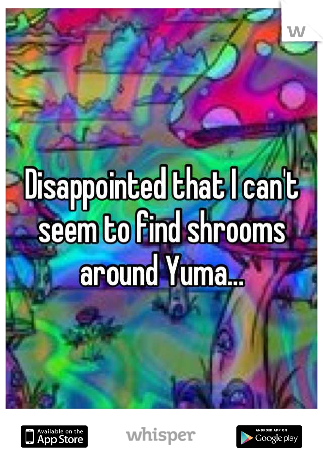 Disappointed that I can't seem to find shrooms around Yuma...