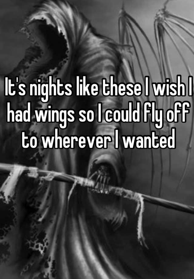 I Wish I Had Wings To Fly Quotes