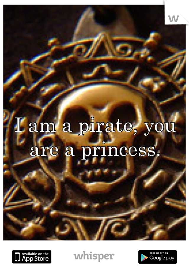 I am a pirate, you are a princess.
