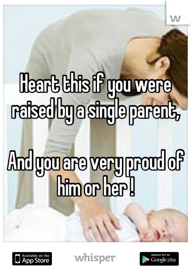 Heart this if you were raised by a single parent,

And you are very proud of him or her !