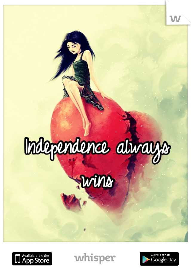 Independence always wins