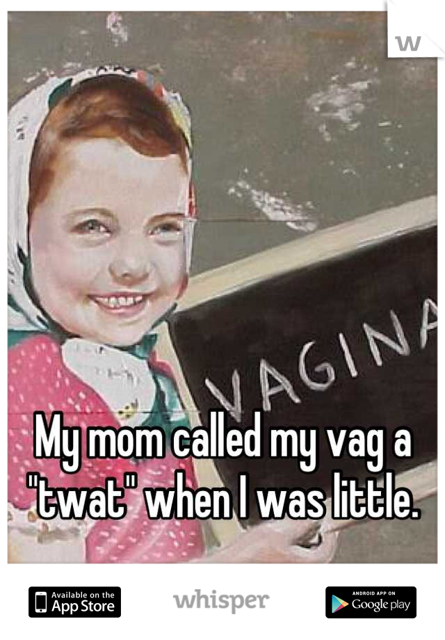 




My mom called my vag a "twat" when I was little.