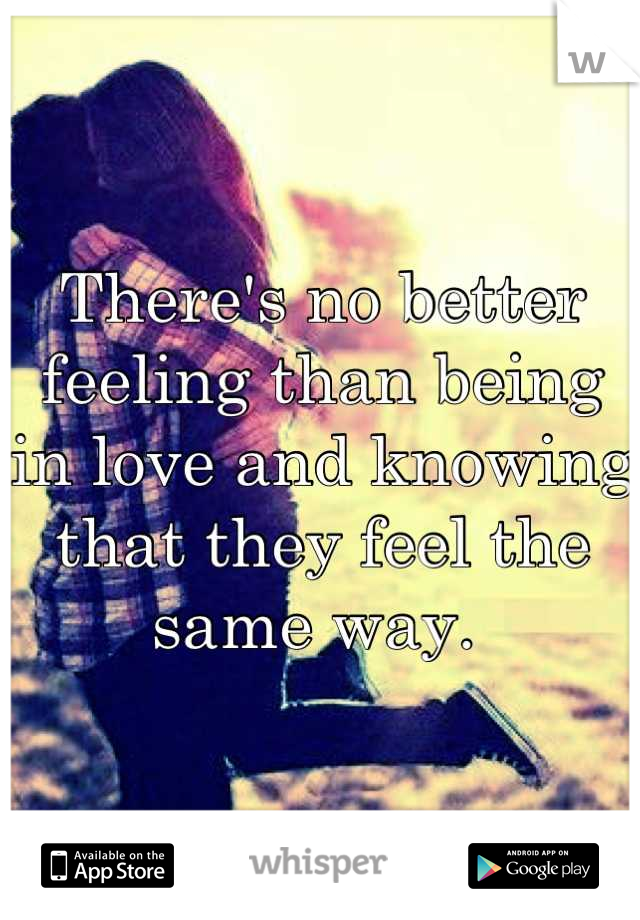 There's no better feeling than being in love and knowing that they feel the same way. 