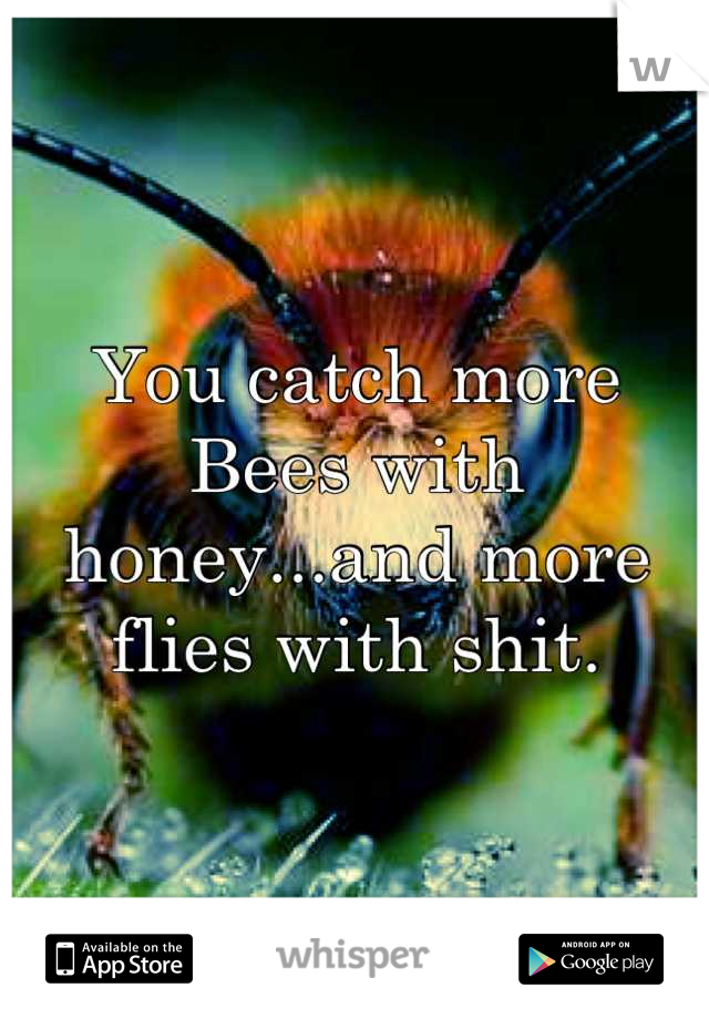 You catch more Bees with honey...and more flies with shit.