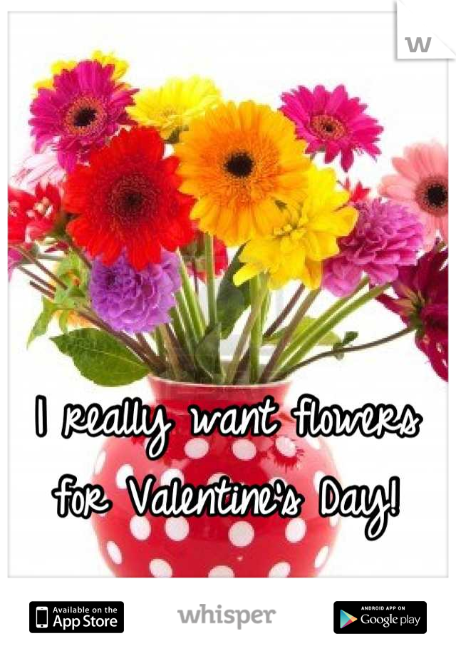I really want flowers for Valentine's Day!