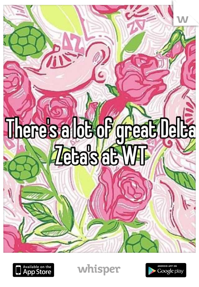 There's a lot of great Delta Zeta's at WT
