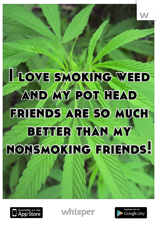 I love smoking weed and my pot head friends are so much better than my nonsmoking friends!