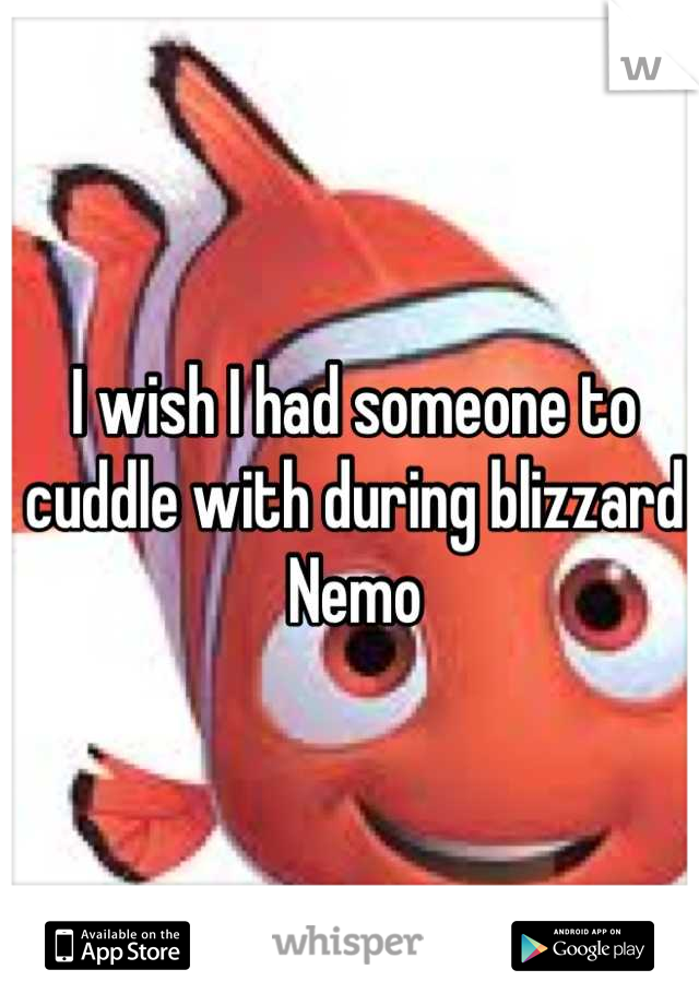 I wish I had someone to cuddle with during blizzard Nemo