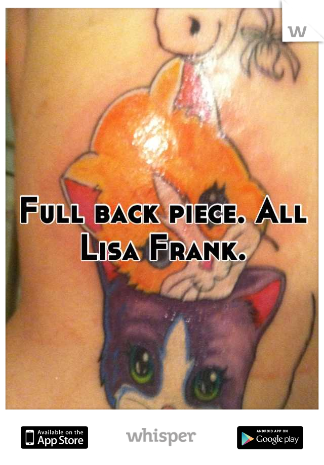 Full back piece. All Lisa Frank.