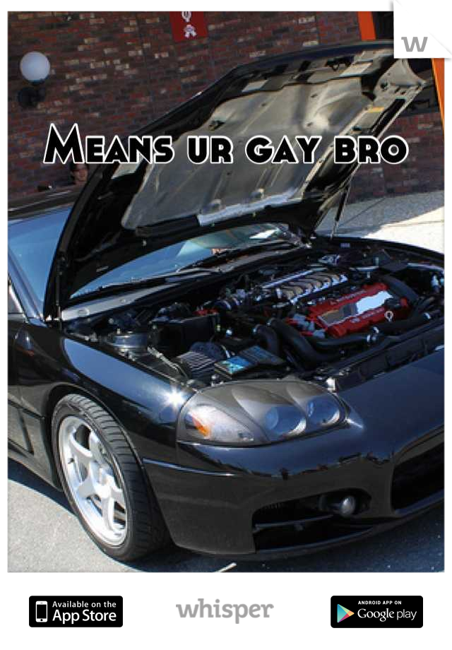 Means ur gay bro