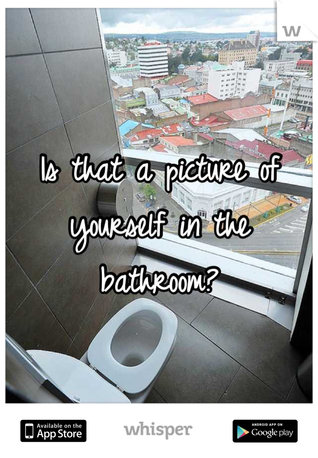 Is that a picture of yourself in the bathroom?