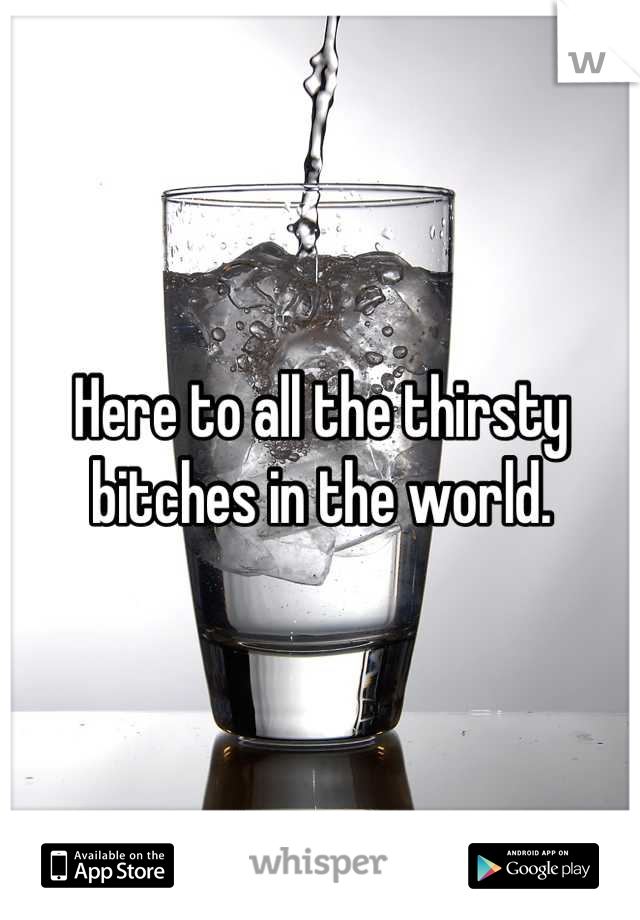 Here To All The Thirsty Bitches In The World
