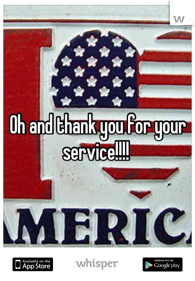 Oh and thank you for your service!!!! 