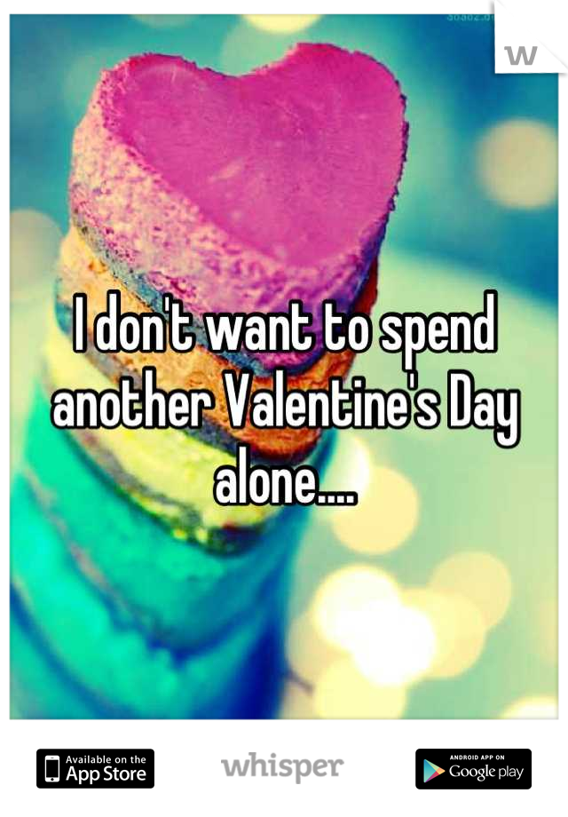 I don't want to spend another Valentine's Day alone....