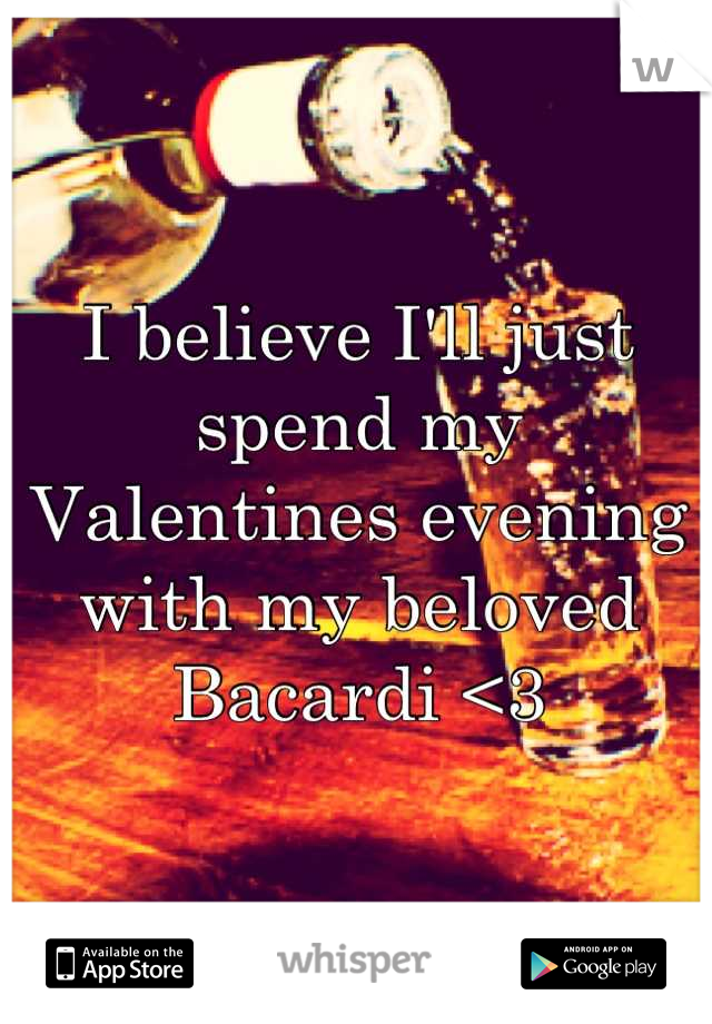 I believe I'll just spend my Valentines evening with my beloved Bacardi <3