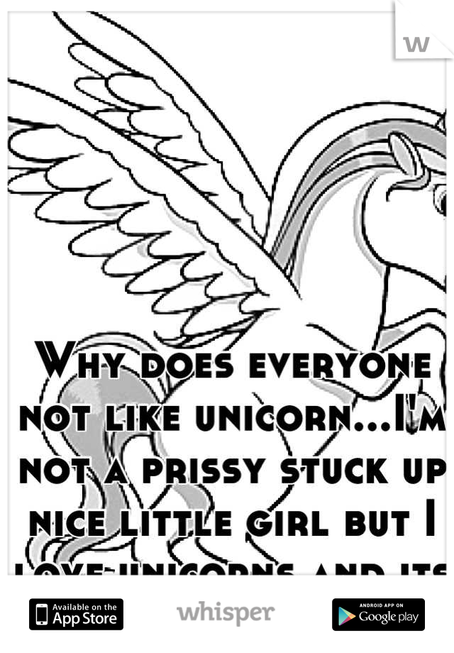 Why does everyone not like unicorn...I'm not a prissy stuck up nice little girl but I love unicorns and its not a sin!