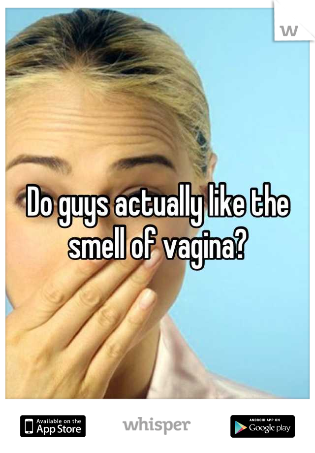 Do guys actually like the smell of vagina?