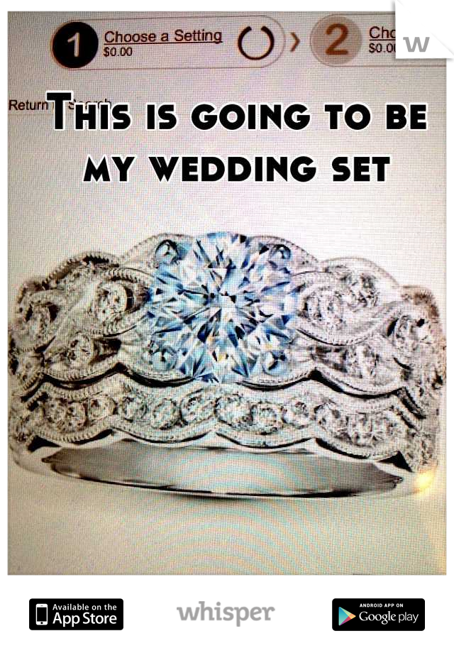 This is going to be my wedding set