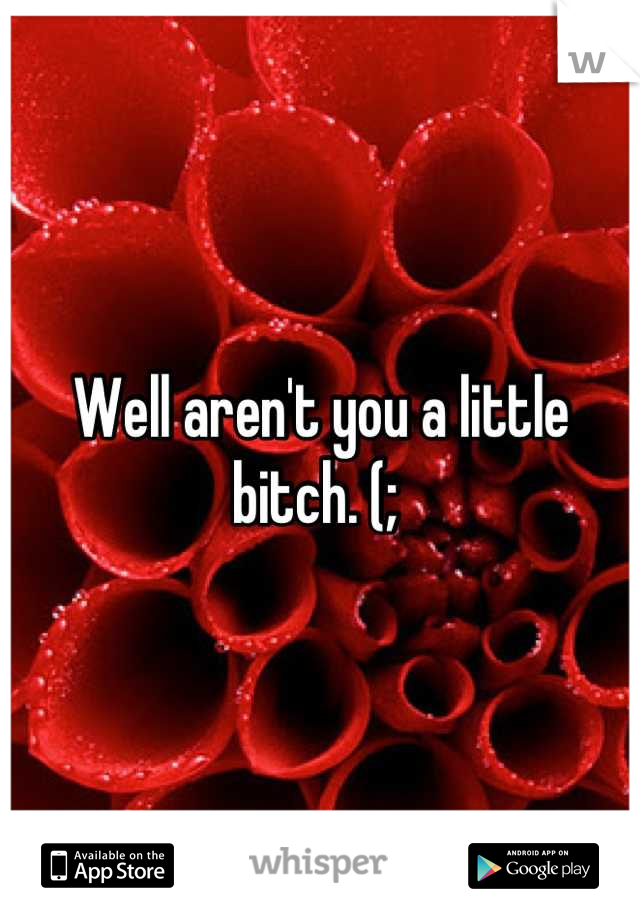 Well aren't you a little bitch. (; 