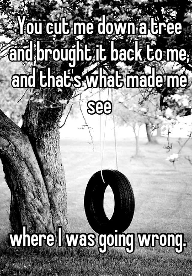 you-cut-me-down-a-tree-and-brought-it-back-to-me-and-that-s-what-made-me-see-where-i-was-going