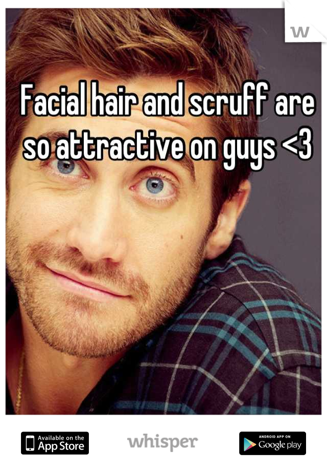 Facial hair and scruff are so attractive on guys <3