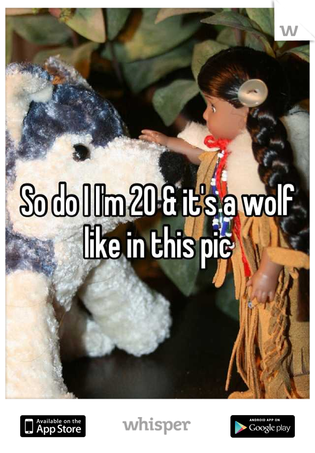 So do I I'm 20 & it's a wolf like in this pic