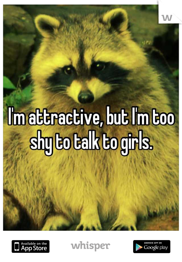 I'm attractive, but I'm too shy to talk to girls.
