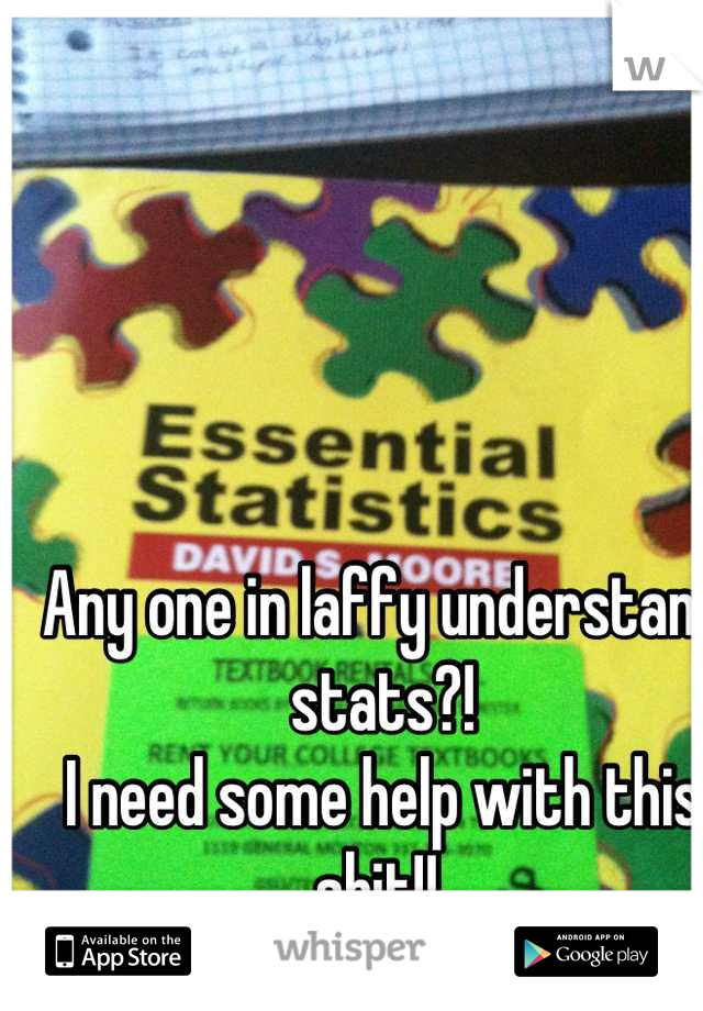 Any one in laffy understand stats?! 
I need some help with this shit!! 