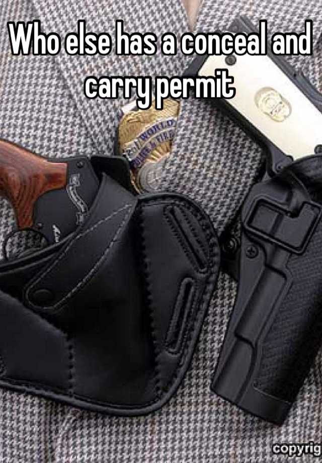 Who else has a conceal and carry permit
