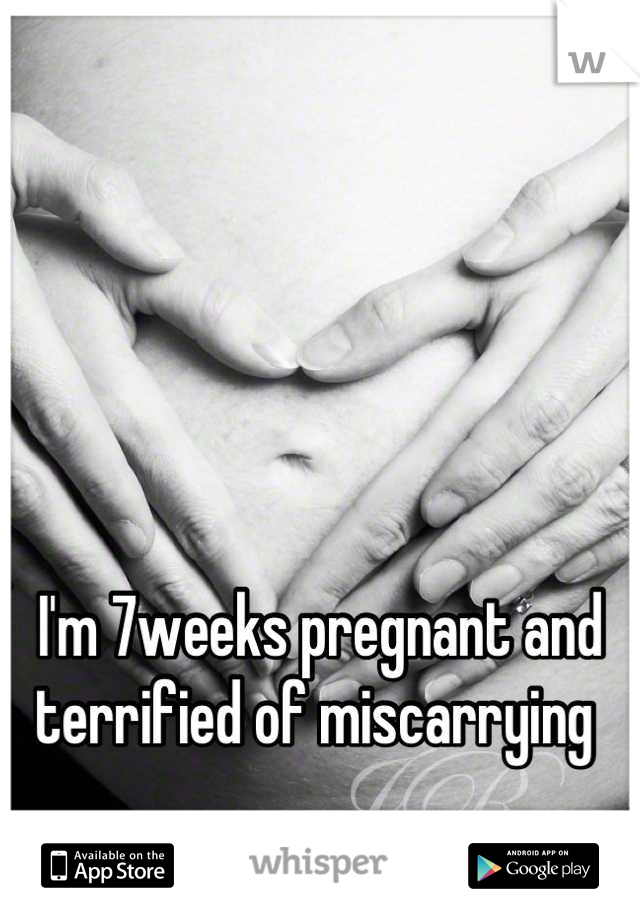 




I'm 7weeks pregnant and terrified of miscarrying 