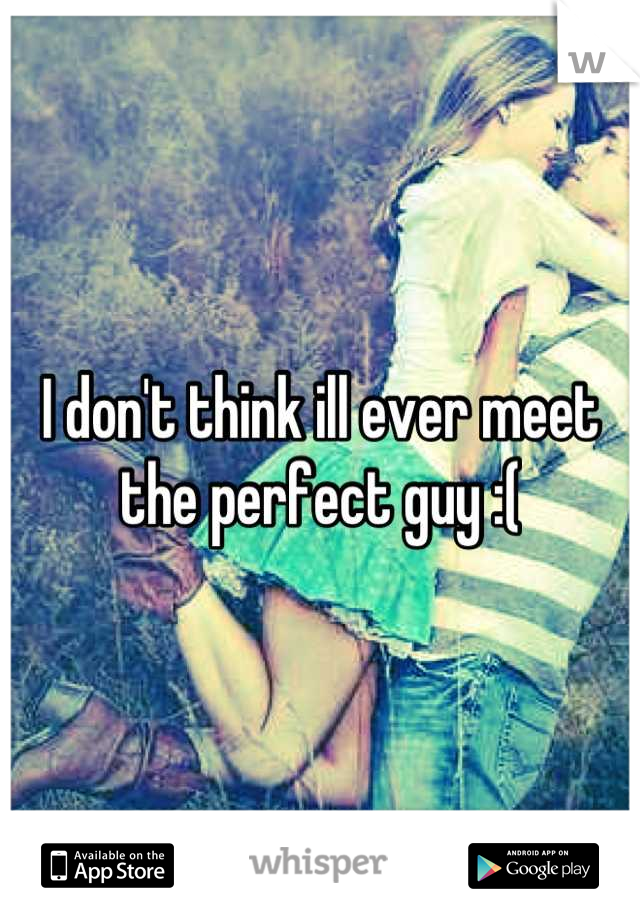 I don't think ill ever meet the perfect guy :(