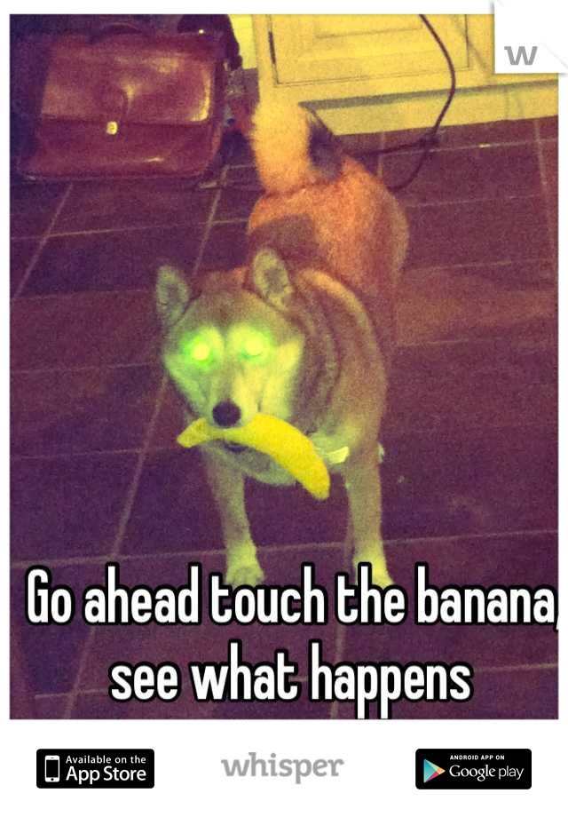 Go ahead touch the banana, see what happens 