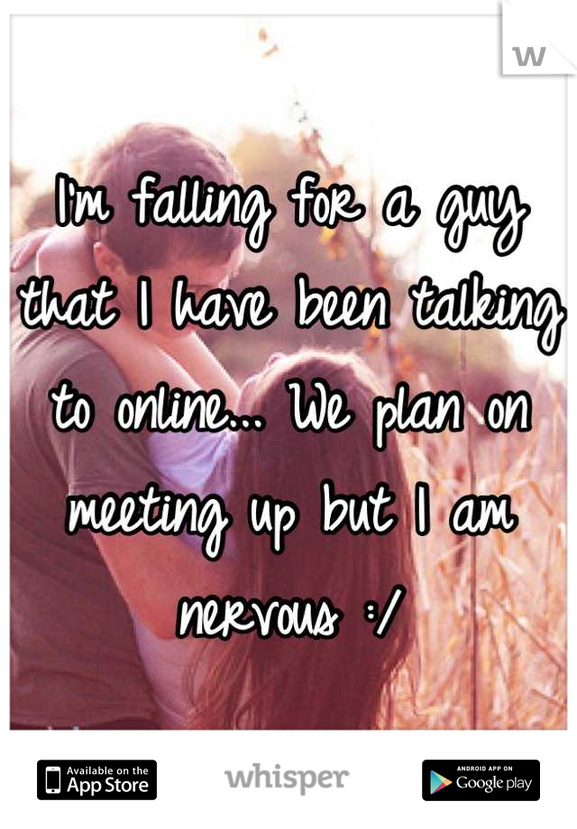 I'm falling for a guy that I have been talking to online... We plan on meeting up but I am nervous :/