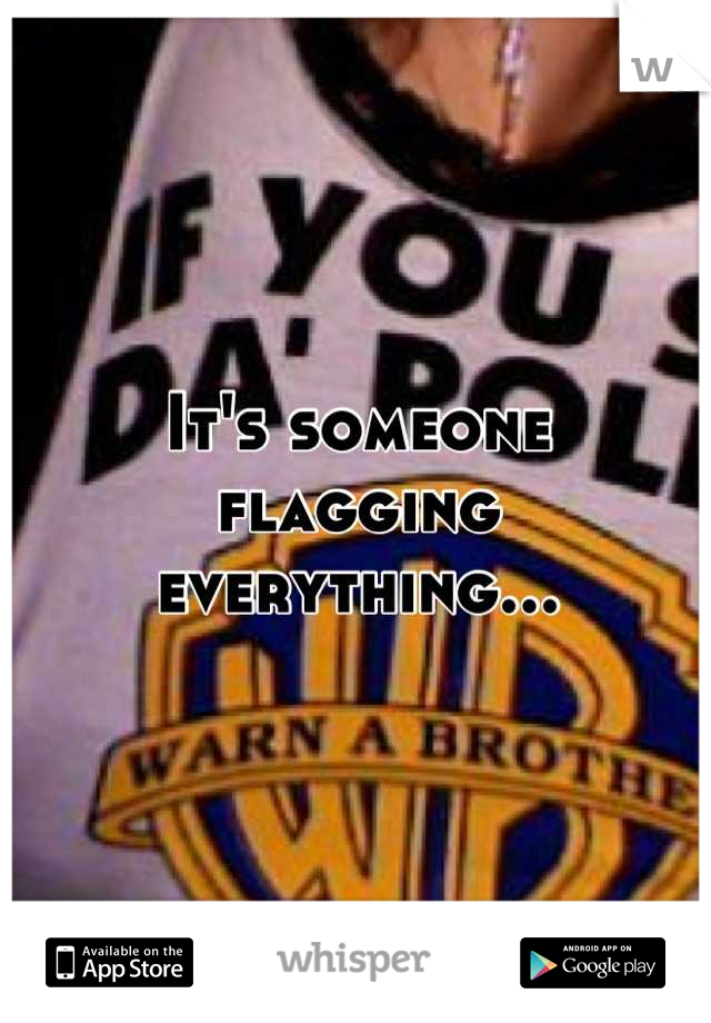 It's someone flagging everything...