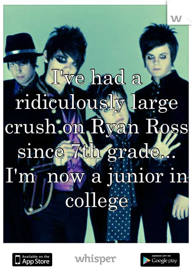 I've had a ridiculously large crush on Ryan Ross since 7th grade... 
I'm  now a junior in college